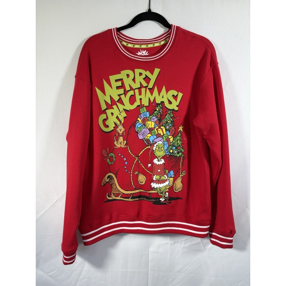 Dr Seuss grinch christmas sweatshirt size L womans